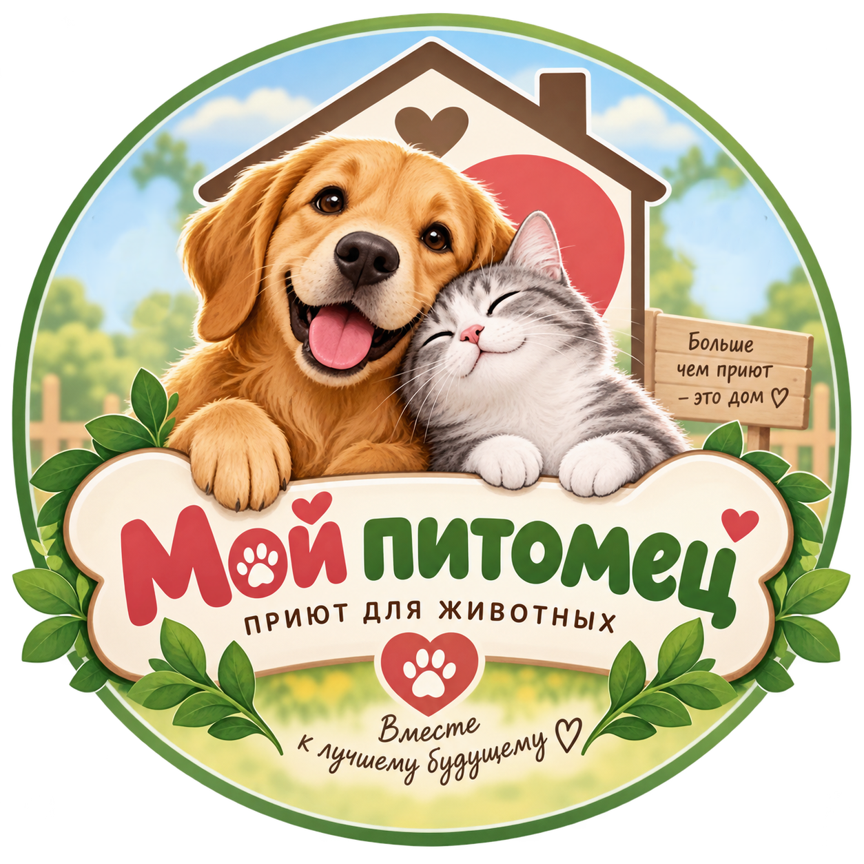 Логотип приюта «Мой питомец»